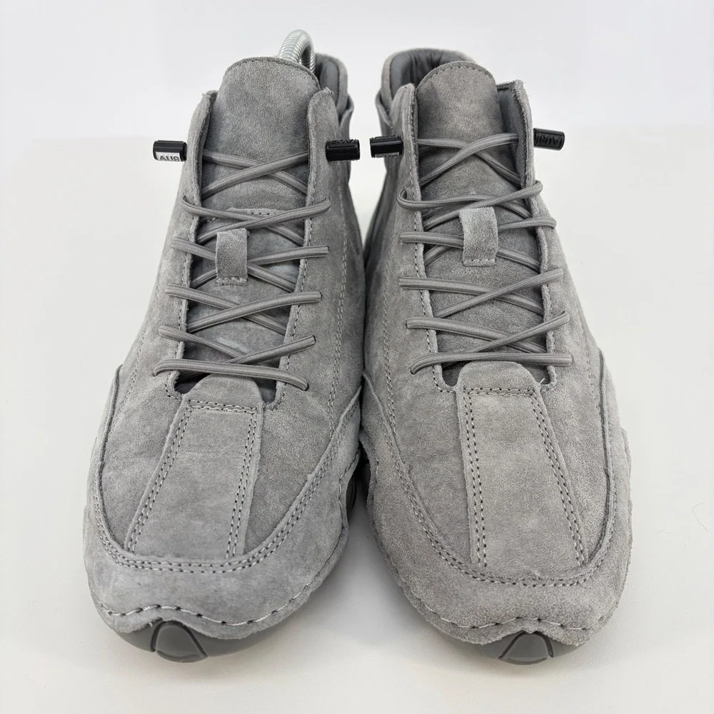 DBECK Waterproof Hiking Shoe Unisex Mens 6.5 Womens 8 Grey Suede Gorpcore Trail